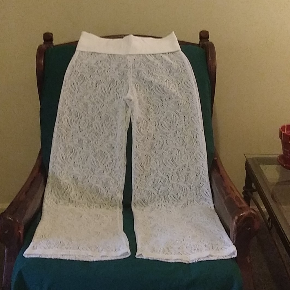 White lounge pants